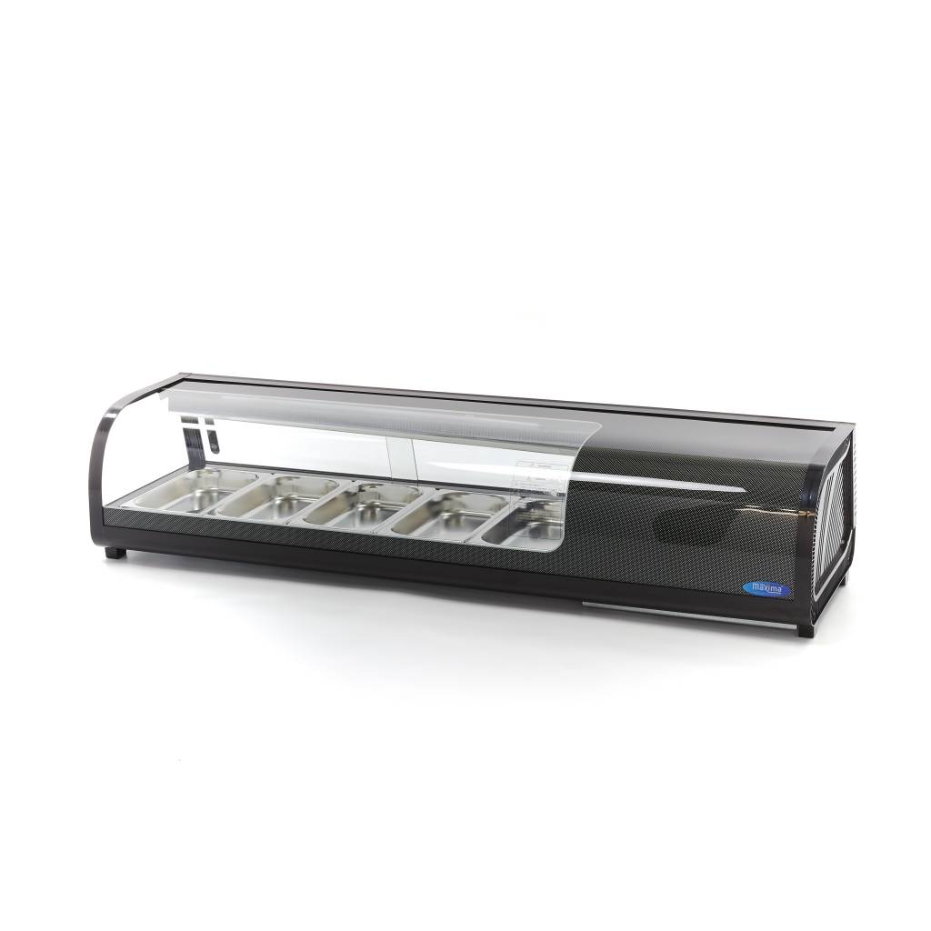 Présentoir de sushis et de tapas - 52 L - incl 5 x 1/3 GN - modèle de table Présentoir de sushis et de tapas - 52 L - incl 5 x 1/3 GN - modèle de table - Maxima – Image 1