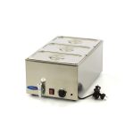 Bain Marie - avec robinet - incl 3 x 1/3 GN set - électrique - Maxima