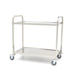 Chariot en acier inoxydable - 2 étagères - Maxima