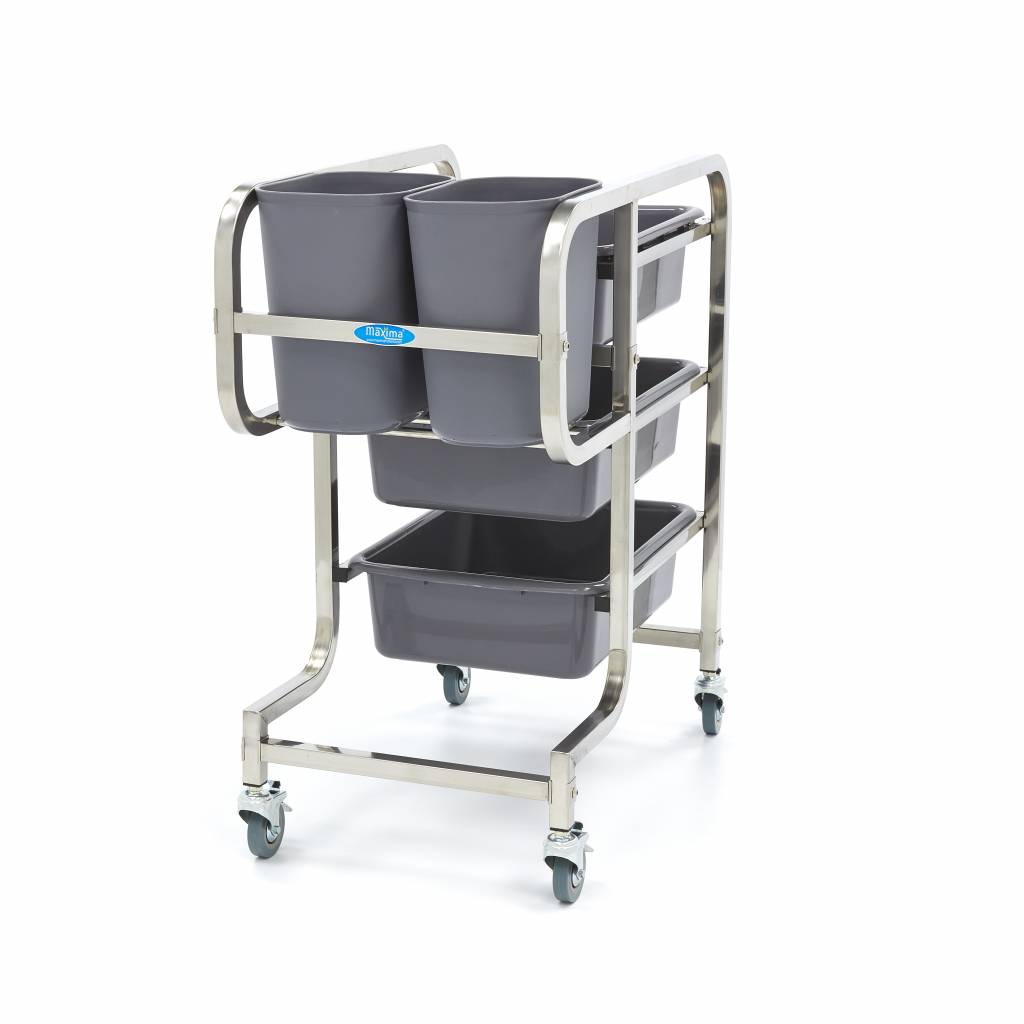 Chariot de nettoyage - 5 bacs inclus Chariot de nettoyage - 5 bacs inclus - Maxima – Image 1