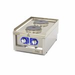 Cuiseur de qualité commerciale - 2 brûleurs - unité simple - profondeur 60 cm - électrique - Maxima