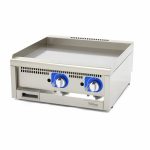 Gril de qualité commerciale - lisse - unité double - profondeur 60 cm - gaz - Maxima