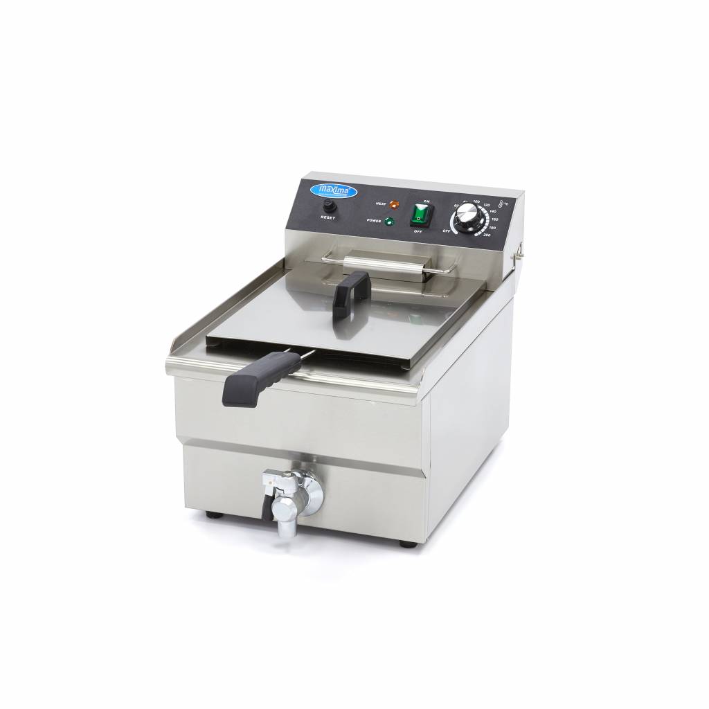 Friteuse - 16 L - 1 panier - avec robinet de vidange Friteuse - 16 L - 1 panier - avec robinet de vidange - Maxima – Image 1