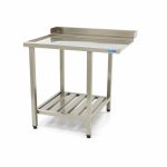 Table lave-vaisselle - 120 x 75 cm - gauche - avec dosseret et étagère de rangement - Maxima