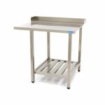 Table lave-vaisselle - 120 x 75 cm - droite - avec dosseret et étagère de rangement - Maxima
