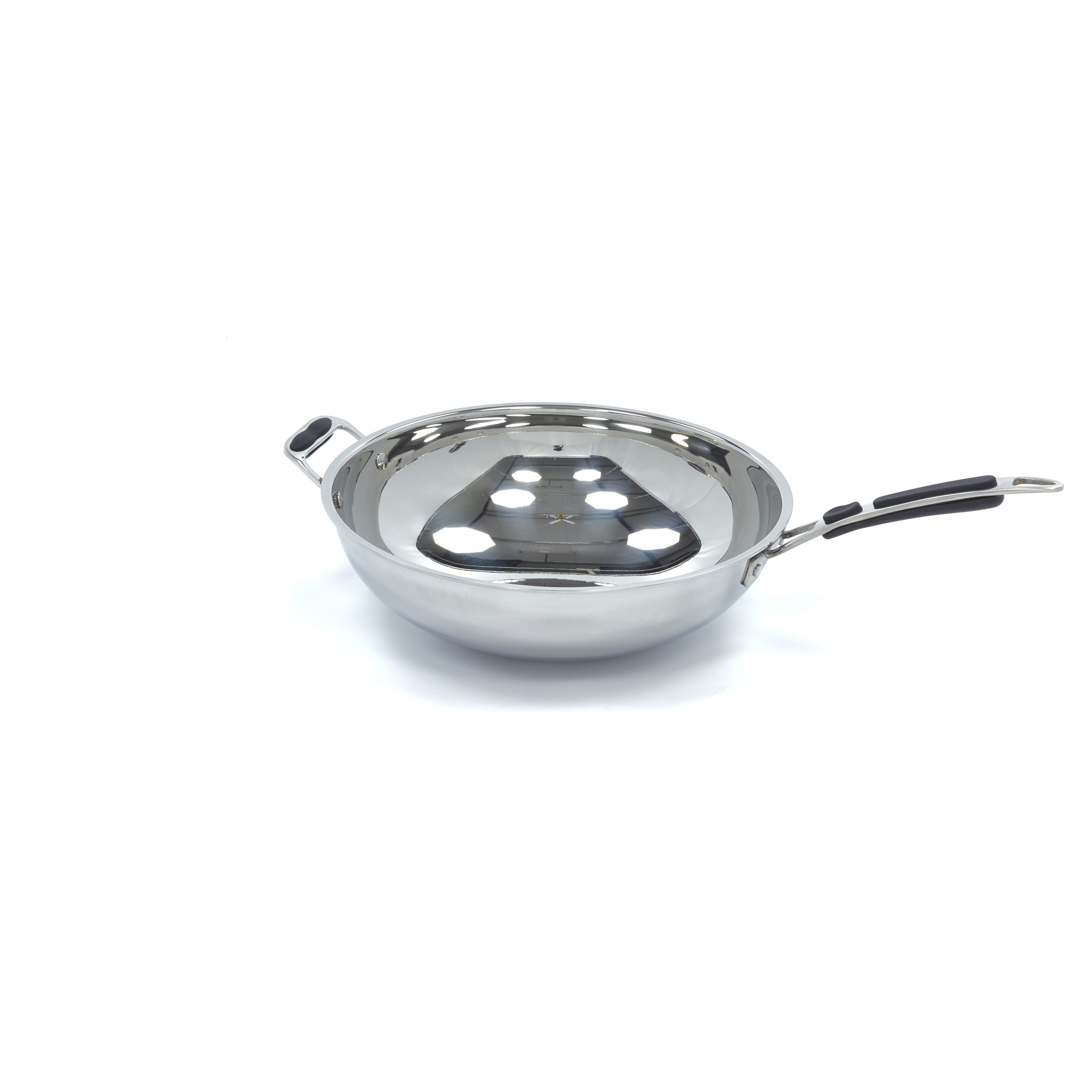 Poêle à wok - Ø36 cm - acier inoxydable - induction Poêle à wok - Ø36 cm - acier inoxydable - induction - Maxima – Image 1