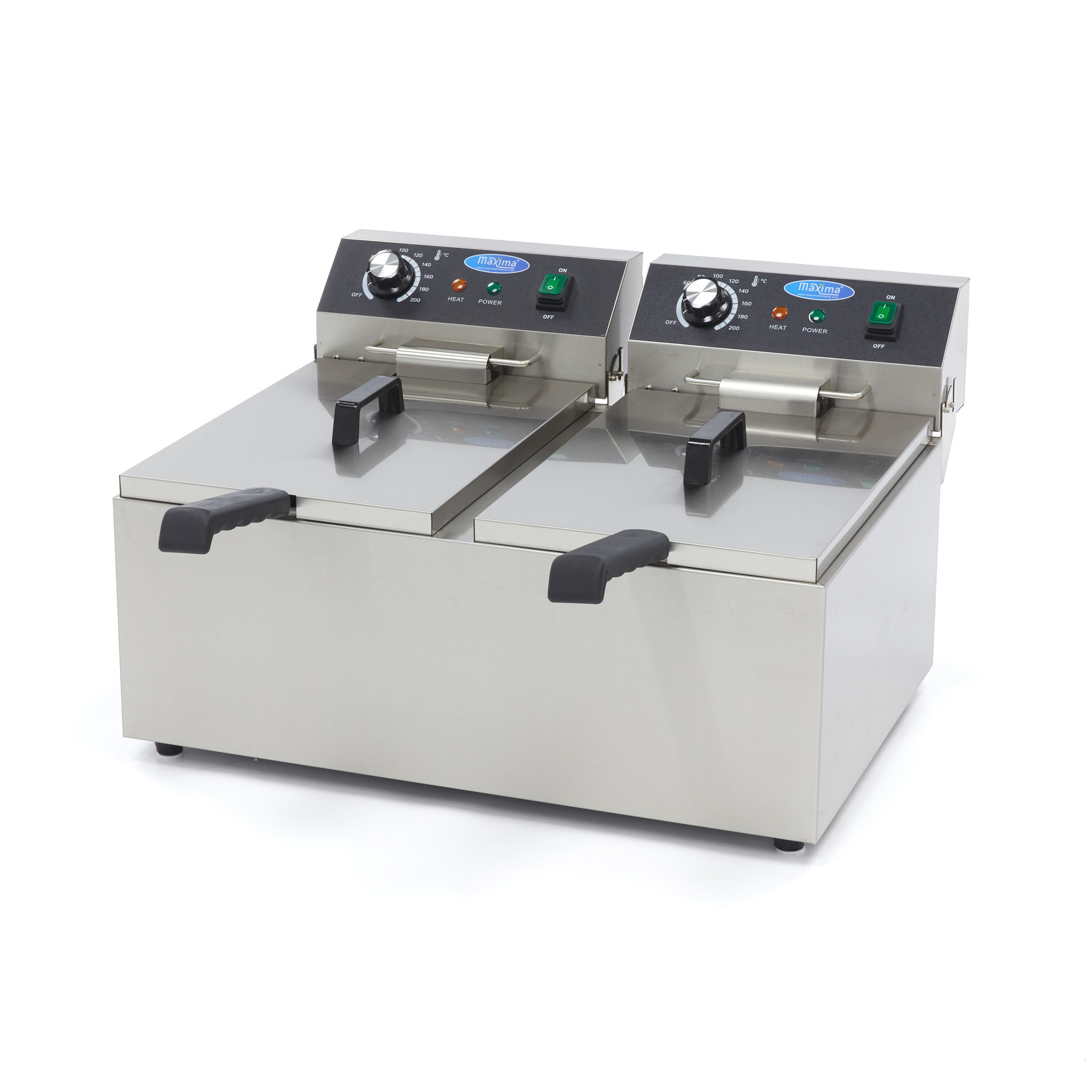 Friteuse - 2 x 11 L - 2 paniers - jusqu'à 2,8 kg de frites Friteuse - 2 x 11 L - 2 paniers - jusqu'à 2,8 kg de frites - Maxima – Image 1