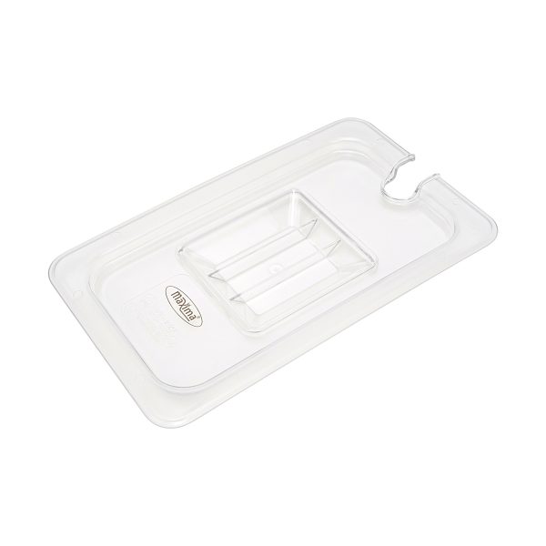 Couvercle gastronorm - 1/4 GN - polycarbonate - avec ouverture pour cuillère - Maxima 2 Couvercle gastronorm - 1/4 GN - polycarbonate - avec ouverture pour cuillère - Maxima