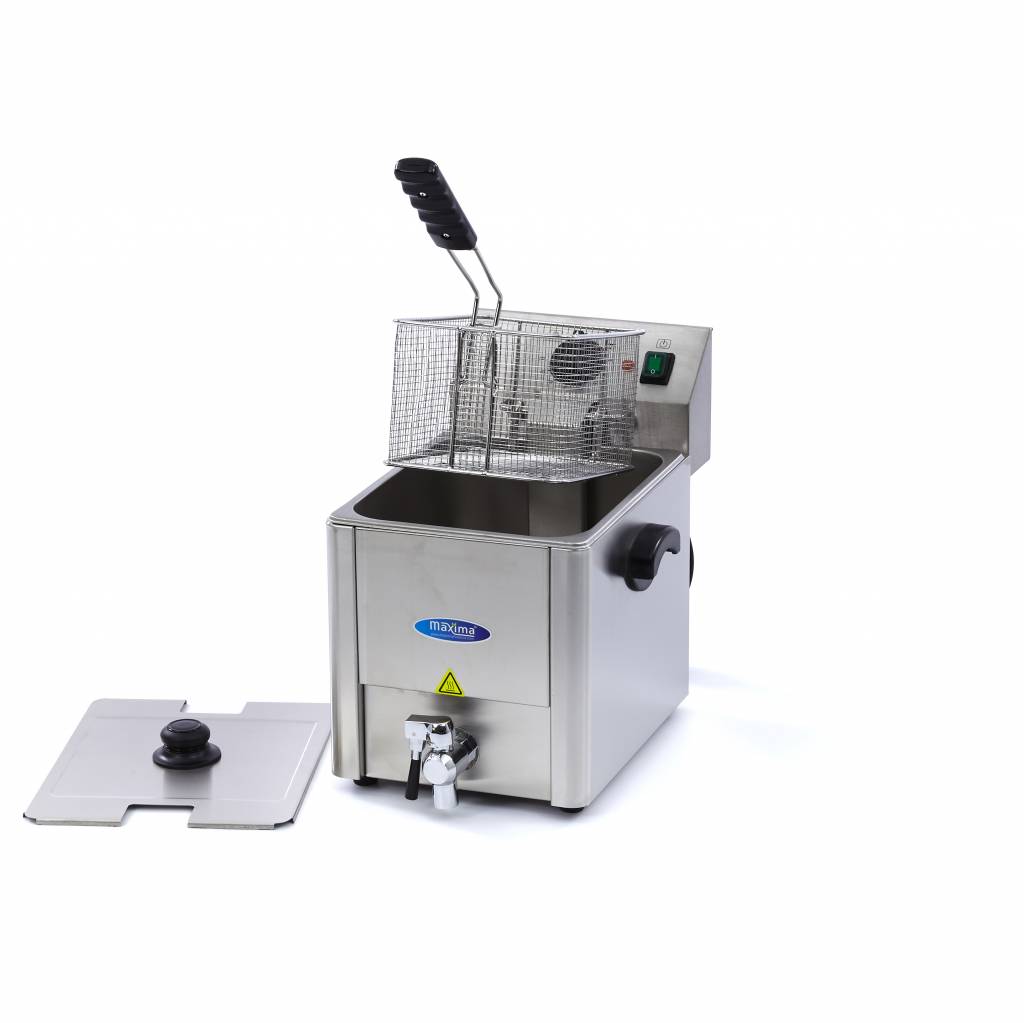 Friteuse - 8 L - 1 panier - avec robinet de vidange Friteuse - 8 L - 1 panier - avec robinet de vidange - Maxima – Image 1