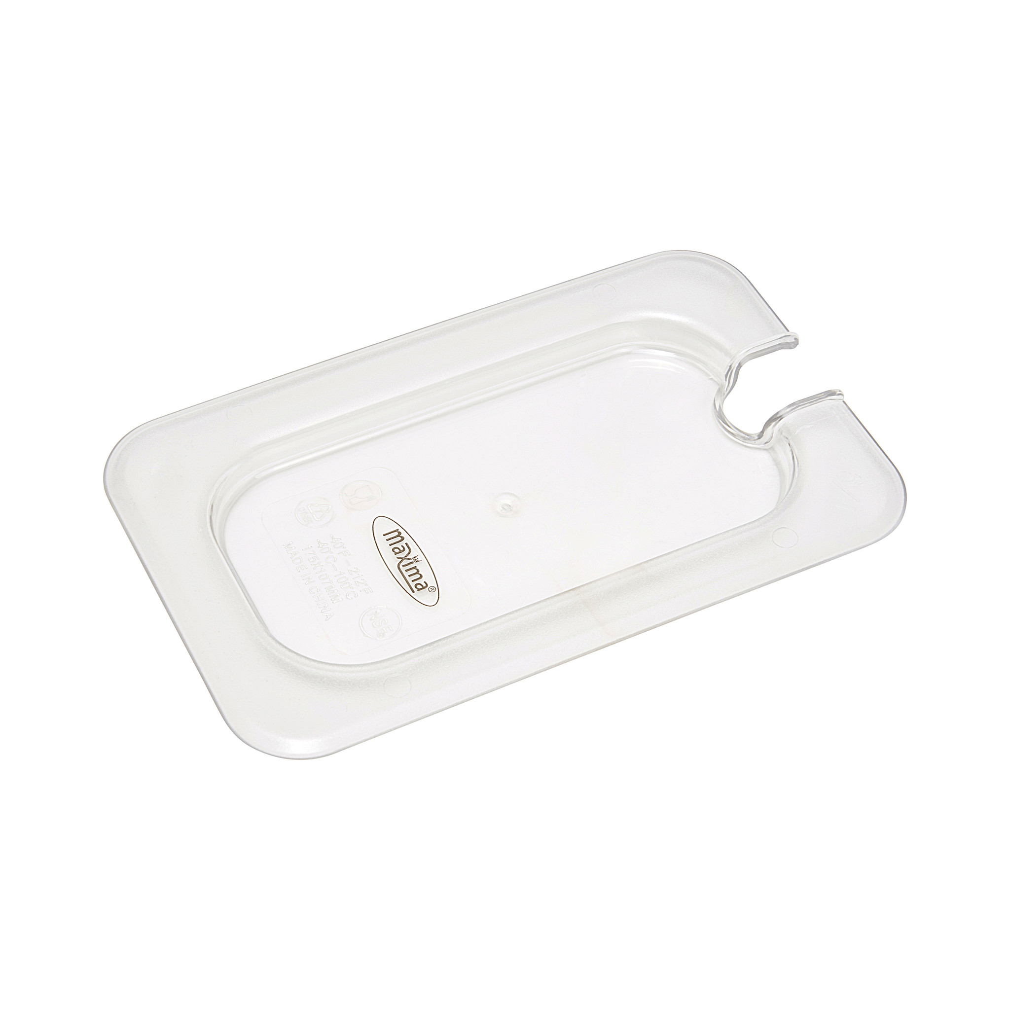 Couvercle gastronorm - 1/9 GN - polycarbonate - avec ouverture pour cuillère Couvercle gastronorm - 1/9 GN - polycarbonate - avec ouverture pour cuillère - Maxima – Image 1
