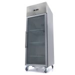Congélateur - 700 L - 3 étagères réglables (2/1 GN) - acier inoxydable - avec porte en verre - Maxima