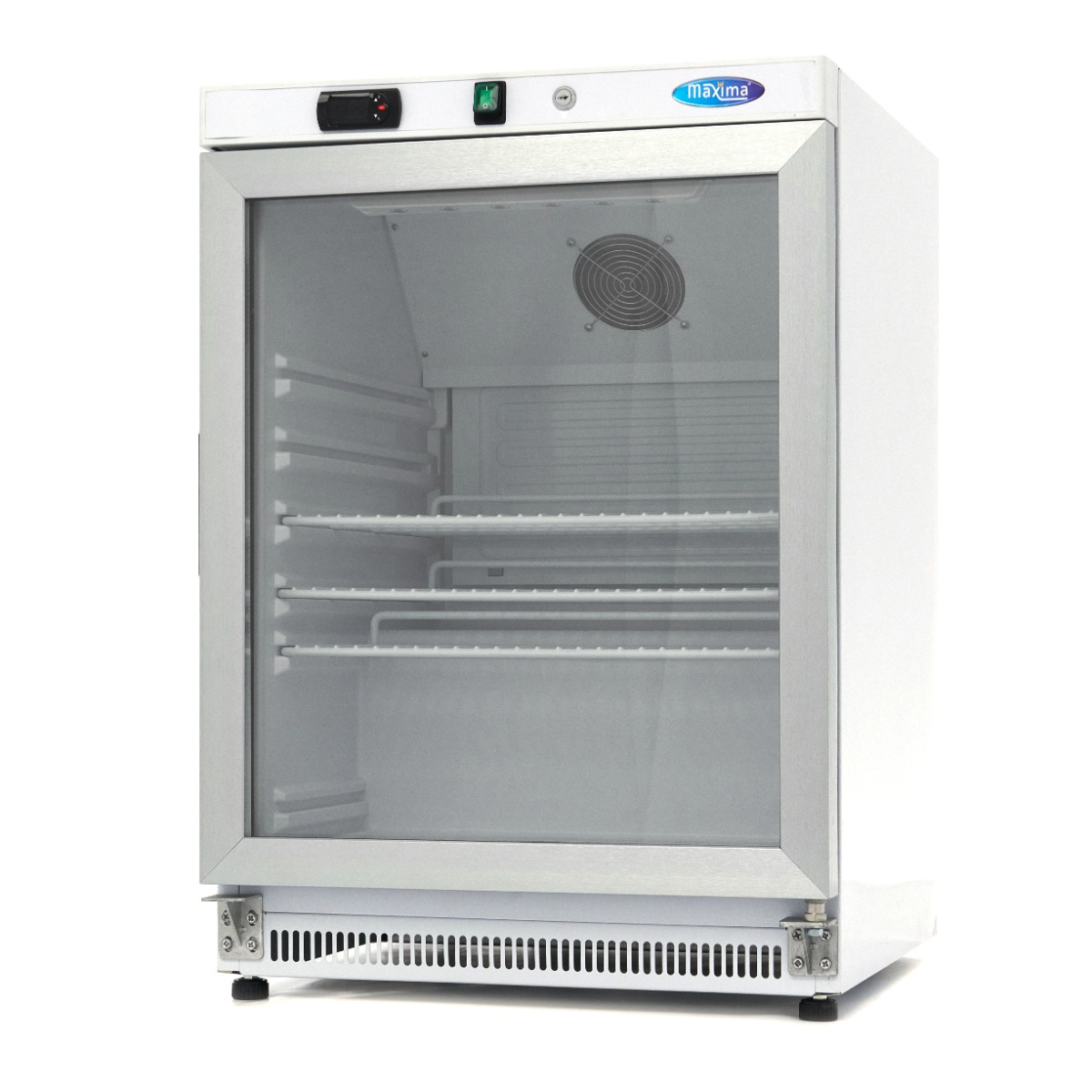 Réfrigérateur - 200 L - blanc - avec porte en verre Réfrigérateur - 200 L - blanc - avec porte en verre - Maxima – Image 1