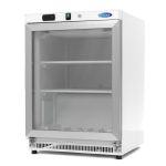 Congélateur - 200 L - blanc - avec porte en verre - Maxima