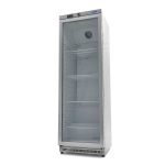 Réfrigérateur - 400 L - acier inoxydable - avec porte en verre - Maxima