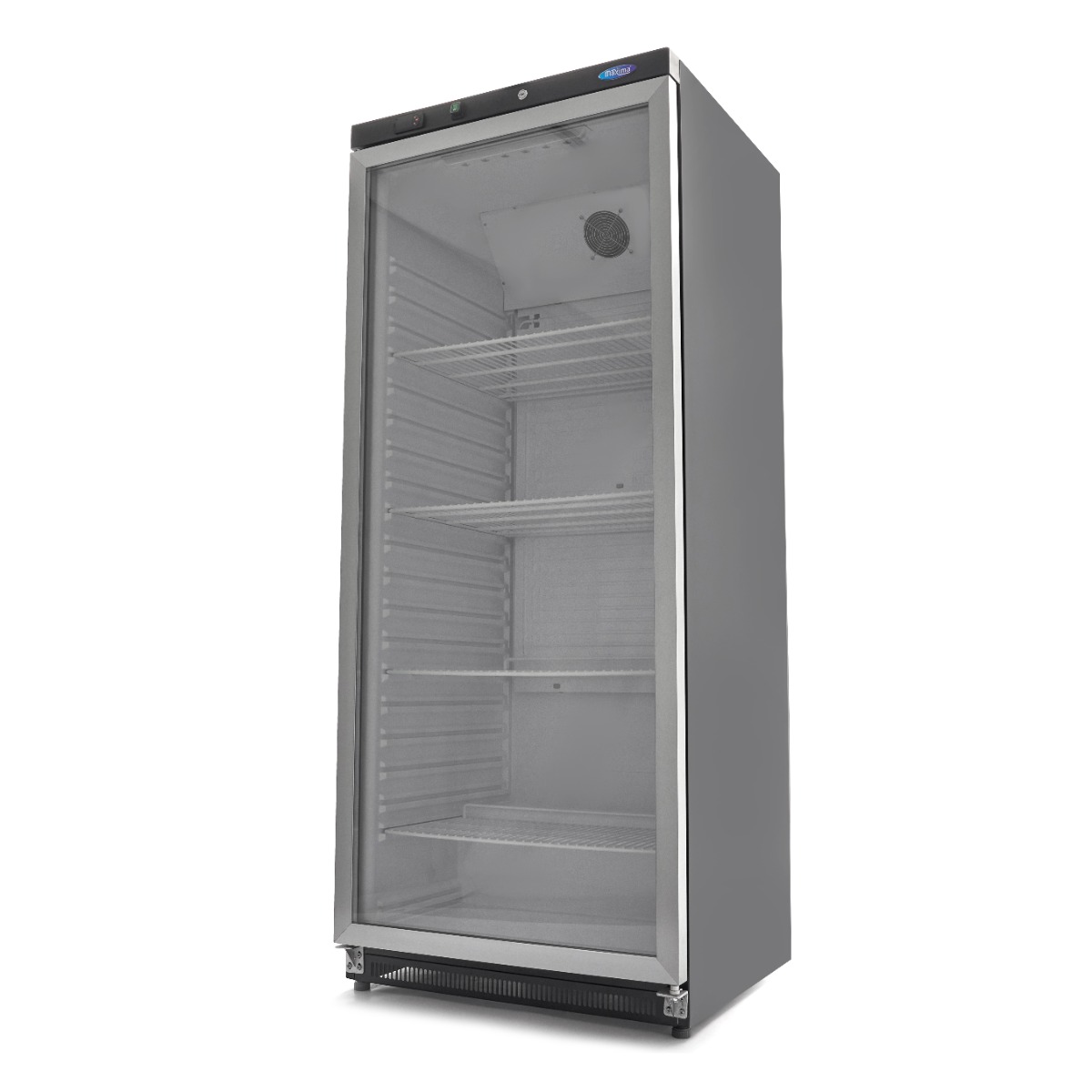 Réfrigérateur - 600 L - noir - avec porte en verre Réfrigérateur - 600 L - noir - avec porte en verre - Maxima – Image 1