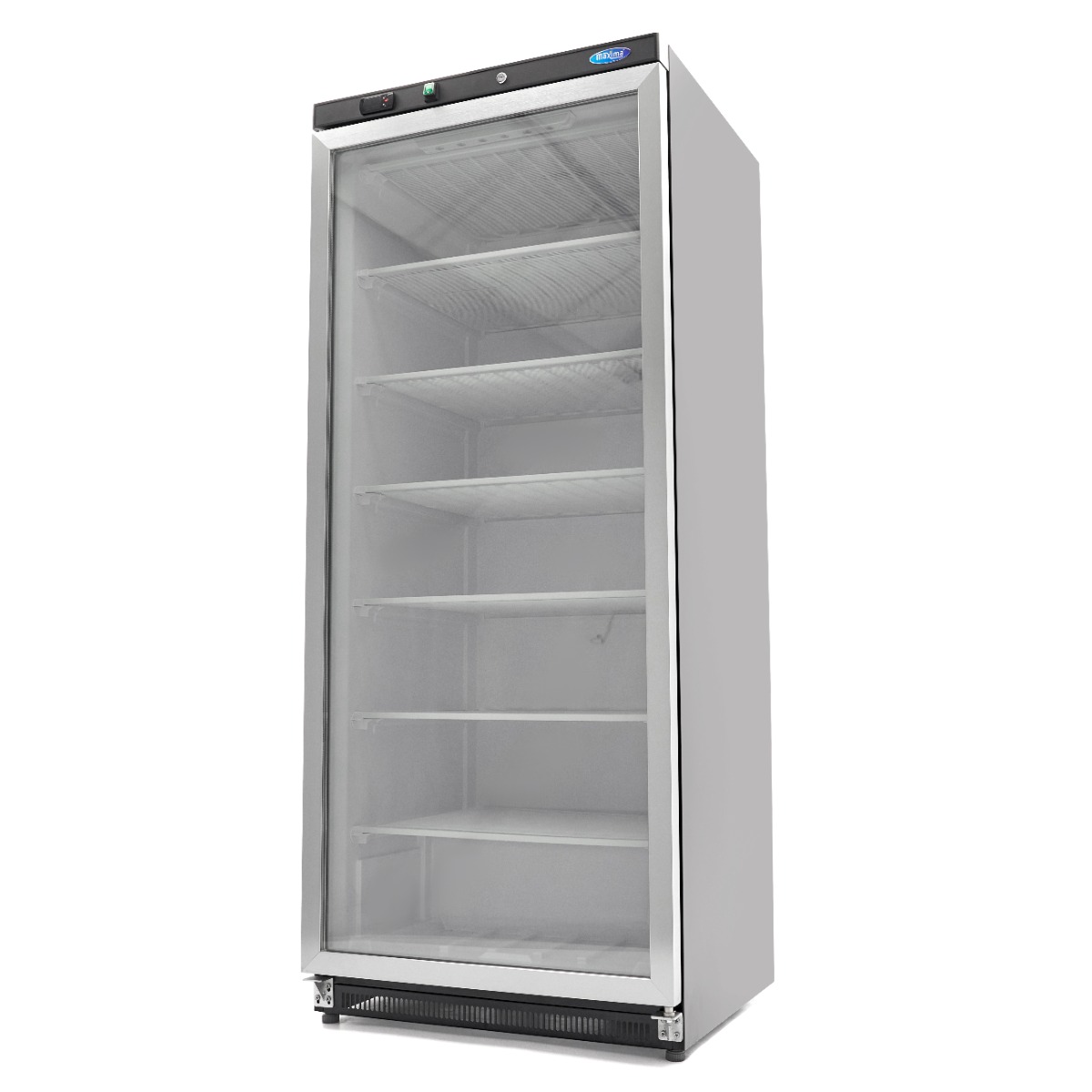 Congélateur - 600 L - noir - avec porte en verre Congélateur - 600 L - noir - avec porte en verre - Maxima – Image 1