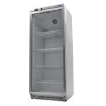 Réfrigérateur - 600 L - acier inoxydable - avec porte en verre - Maxima