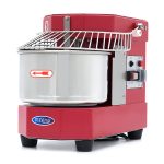 Pétrin à spirale / pétrin à pâte - 8 L - 4,5 kg de pâte - rouge framboise - Maxima