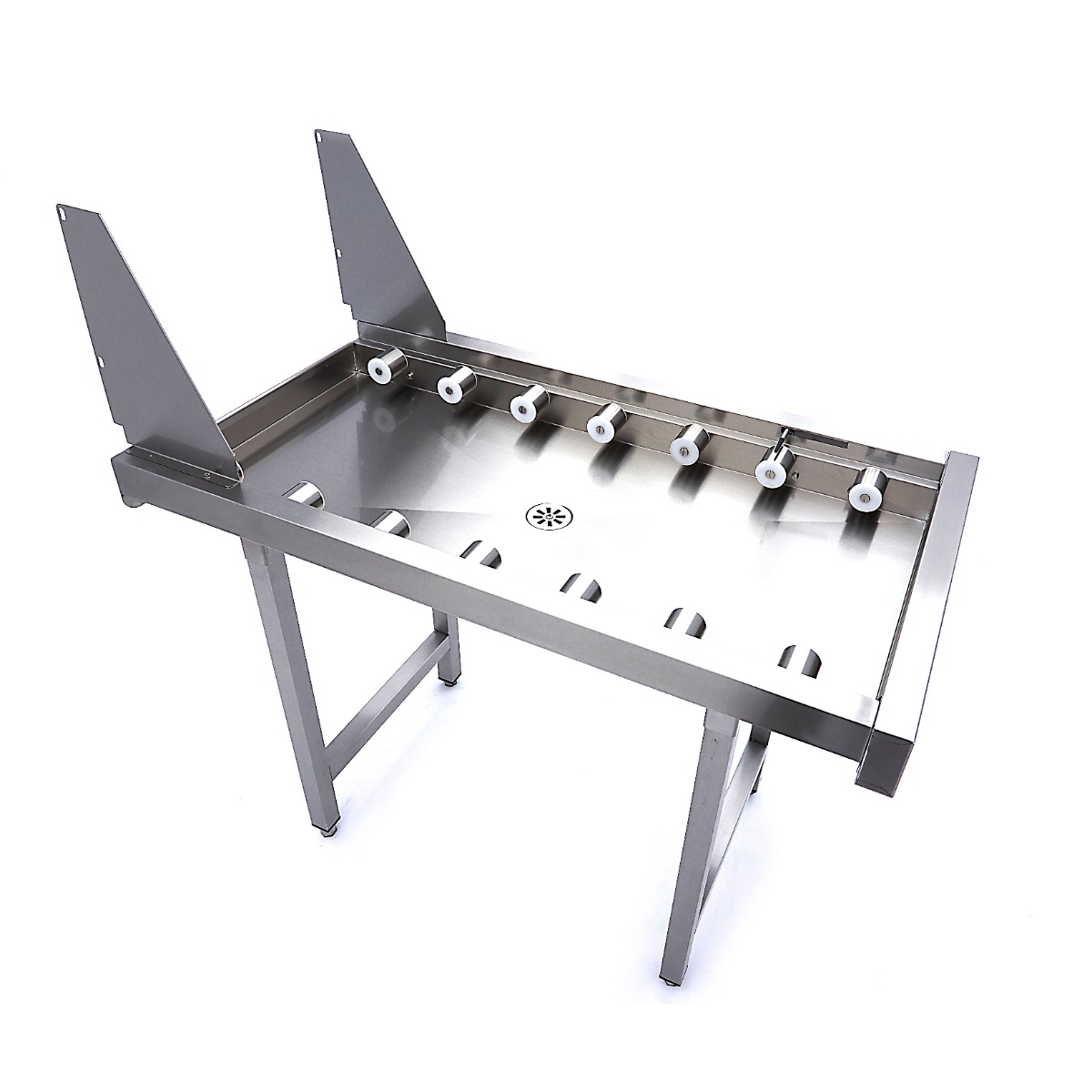 Table à rouleaux droits en acier inoxydable - pour convoyeur à paniers lave-vaisselle Table à rouleaux droits en acier inoxydable - pour convoyeur à paniers lave-vaisselle - Maxima – Image 1
