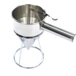Dispensateur de pâte - 1,3 L - acier inoxydable - bouton de dosage inclus - Maxima