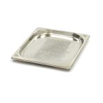 Récipient gastronorm - 1/2 GN - profondeur 2 cm - acier inoxydable - perforé - Maxima