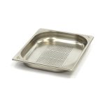 Récipient gastronorm - 1/2 GN - profondeur 4 cm - acier inoxydable - perforé - Maxima