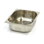 Récipient gastronorm - 1/2 GN - profondeur 10 cm - acier inoxydable - perforé - Maxima