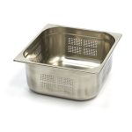 Récipient gastronorm - 2/3 GN - profondeur 15 cm - acier inoxydable - perforé - Maxima