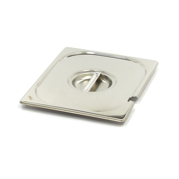 Couvercle gastronorm - 1/2 GN - acier inoxydable - avec ouverture pour cuillère - Maxima 2 Couvercle gastronorm - 1/2 GN - acier inoxydable - avec ouverture pour cuillère - Maxima