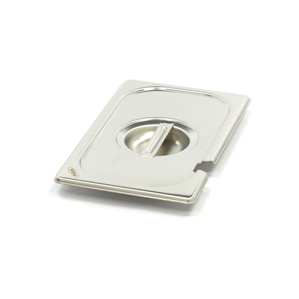 Couvercle gastronorm - 1/4 GN - acier inoxydable - avec ouverture pour cuillère - Maxima 2 Couvercle gastronorm - 1/4 GN - acier inoxydable - avec ouverture pour cuillère - Maxima