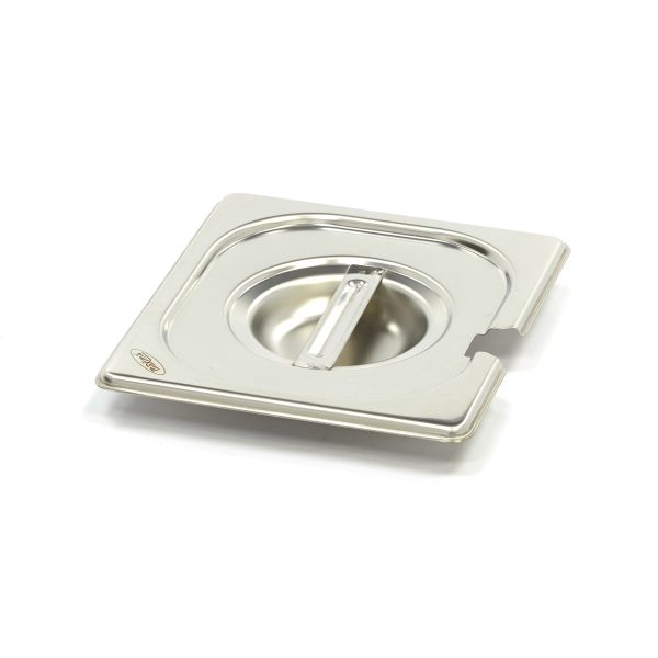 Couvercle gastronorm - 1/6 GN - acier inoxydable - avec ouverture pour cuillère - Maxima 2 Couvercle gastronorm - 1/6 GN - acier inoxydable - avec ouverture pour cuillère - Maxima