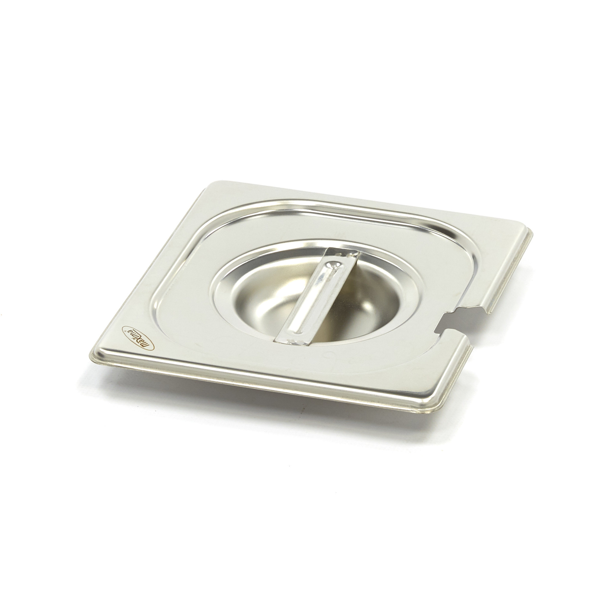 Couvercle gastronorm - 1/6 GN - acier inoxydable - avec ouverture pour cuillère Couvercle gastronorm - 1/6 GN - acier inoxydable - avec ouverture pour cuillère - Maxima – Image 1