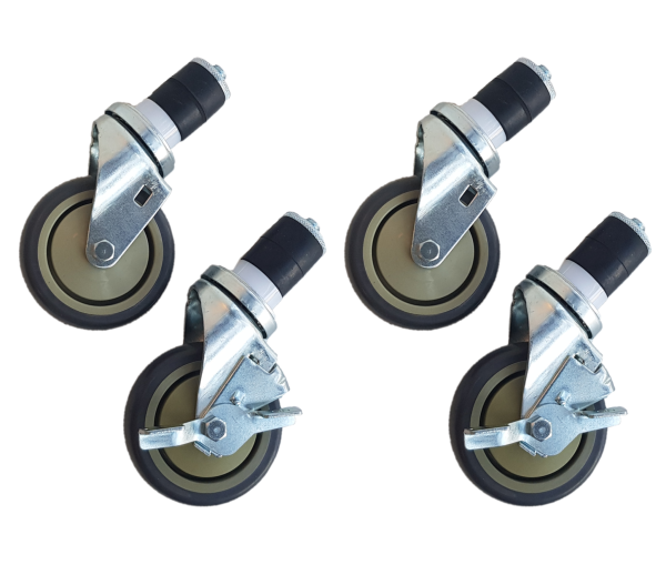 Roues de la table de travail 4 pcs - 2 avec freins - 4 inch / 10.2 cm - Maxima 1 Roues de la table de travail 4 pcs - 2 avec freins - 4 inch / 10.2 cm - Maxima